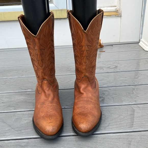 Durango Men Pull-on Western Leather Boot 12” Brown Size 10.5 - Picture 8 of 17